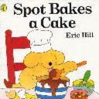Spot bakes a cake